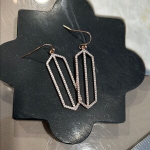 Anthropologie CZ Geometric Earrings